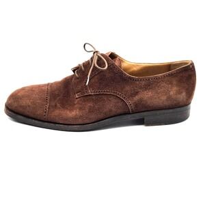 Moreschi‎ Dark Brown Leather Suede Oxford Shoes size 11 Made in Italy